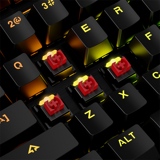 HyperX Alloy MKW100メカニカル ゲーミング キーボード (赤軸) US配列