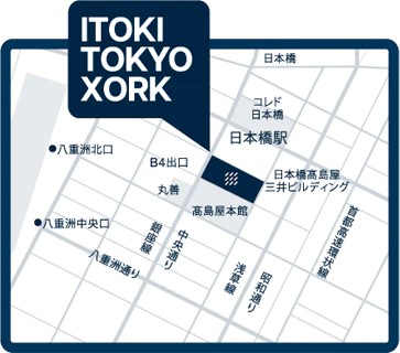 ITOKI TOKYO XORK へのアクセスマップ