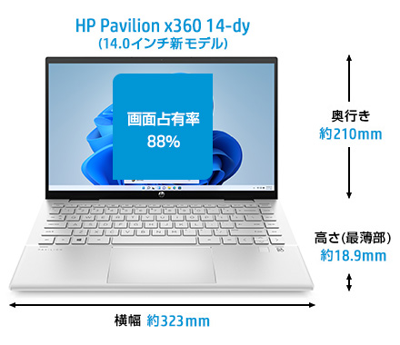 HP Pavilion x360 14-dy (14.0インチ新モデル)