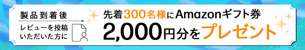 レビューを書いてAmazonギフト券（2,000円分）をもらっちゃおう！
