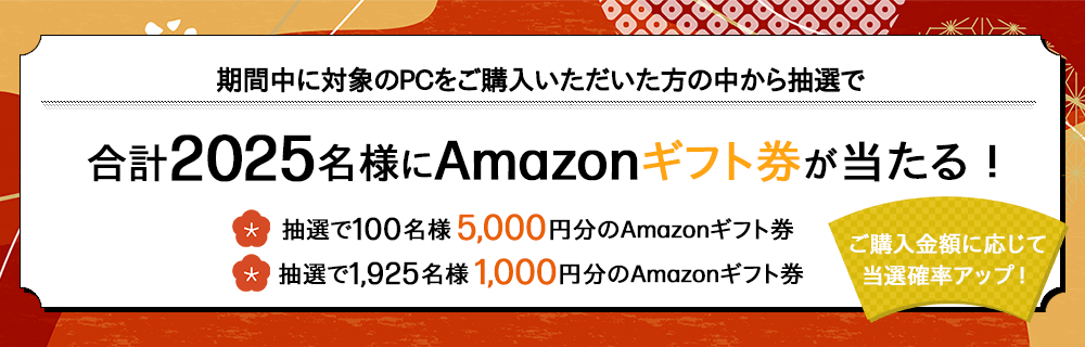 Amazonギフト券5,000円分プレゼントキャンペーン