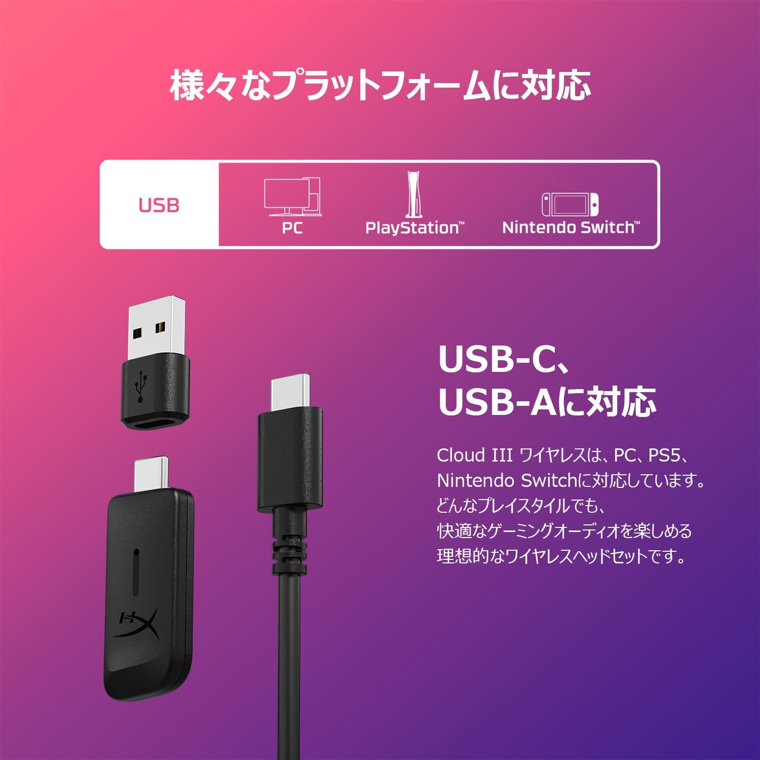HyperX Cloud III ゲーミングヘッドセット