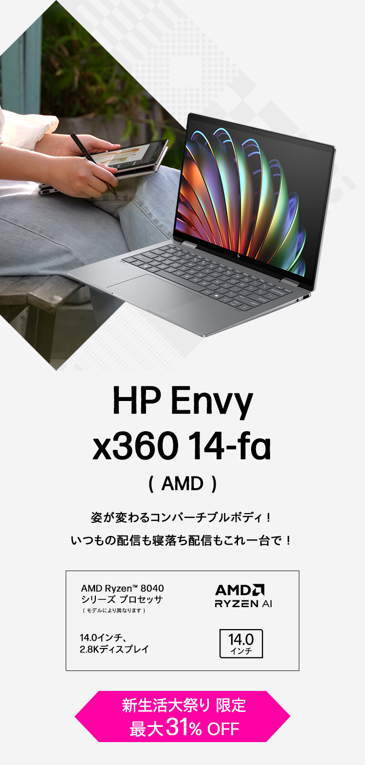HP Envy x360 14-fa(AMD)