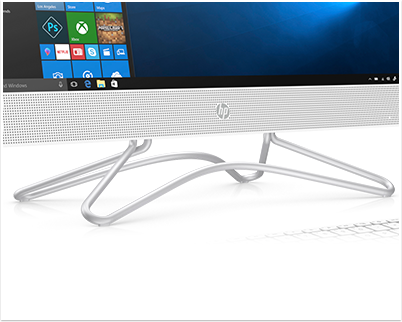 HP All-in-One 24 重厚感あるメタリック素材のスタンド