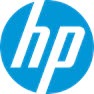 白の背景に、私たちの優先 HP のロゴは: