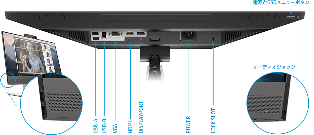 日本HP HP E24mv G4 23.8インチビデオ会議用 IPSモニター 169L0AA#ABJ