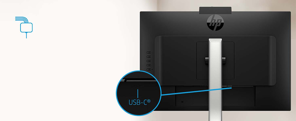USB Type-C™ケーブルで充電と映像出力が可能です。