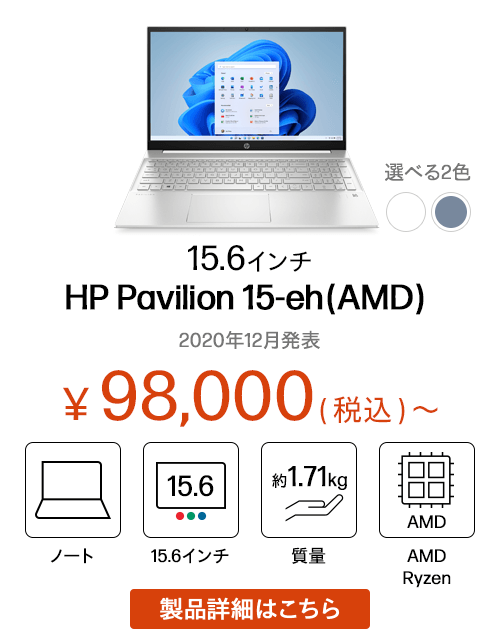 HP Pavilion 15-eh（AMD）
