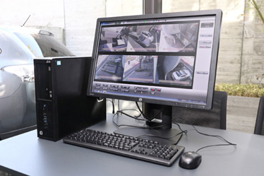 HP Z230 SFF で動作させているカメラ監視システム。建物のセキュリティを高めると共に、抑止効果も望める