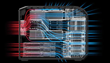 熱を確実に排出しCPUの性能を極限まで引き出すエアフロー設計