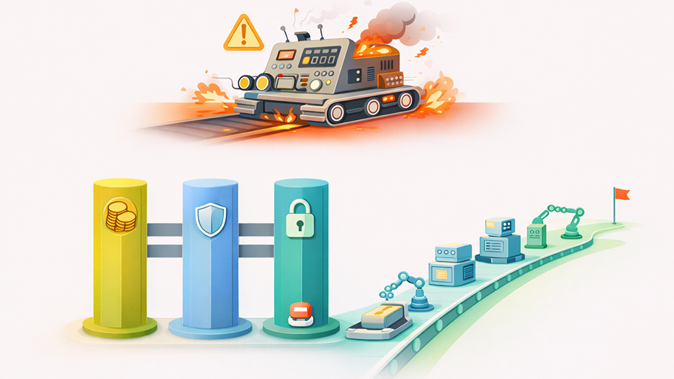 失敗リスクをガードレールで制御し、段階的なPoCによって安定した活用へ進む(画像：筆者作成)