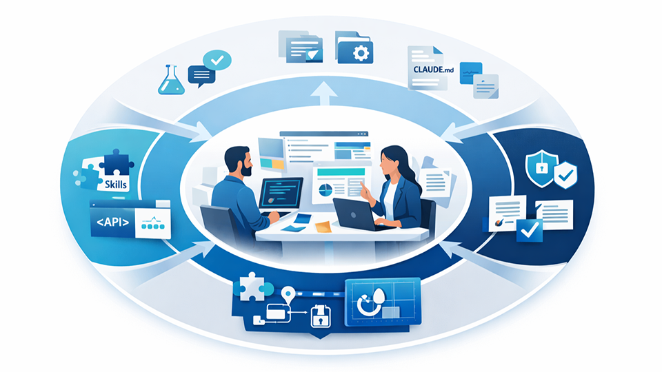 Claude Code活用は「小さく試し、拡張し、統制する」レイヤー設計が鍵　※画像：筆者生成