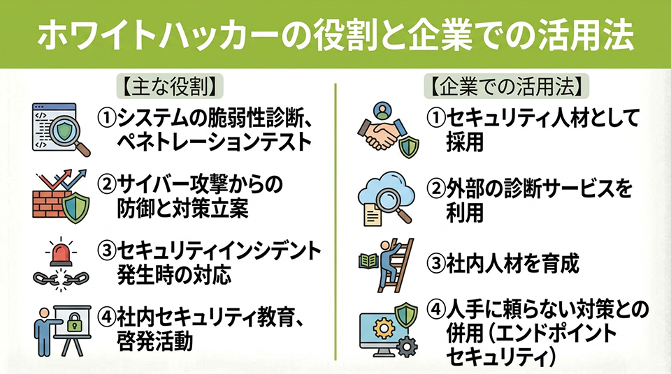 ホワイトハッカーとは?ブラックハッカーとの違い・役割・企業での活用方法