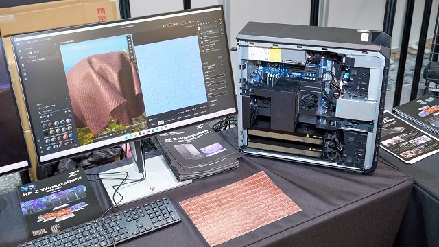 「HP Z6 G5 A Workstation」がHP Z Captisからデータを取り込み、Unreal Engineのテクスチャとして表現するデモを実施