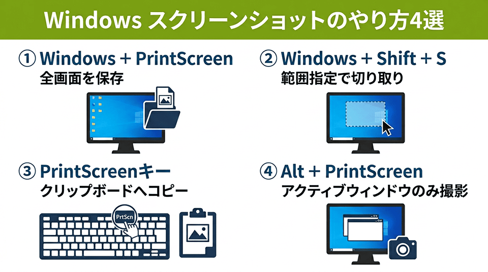 Windows スクリーンショットのやり方は?できないときの対処法