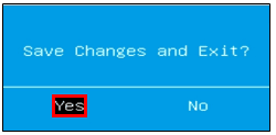 “設定を保存。「F10」を押して、“Save Changes and Exit?” と表示されたら「Yes」を選択して再起動
